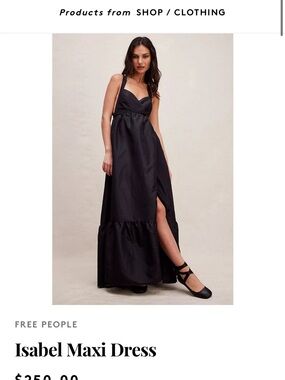 Free People maxi Isabel Black Halter Prom Dress